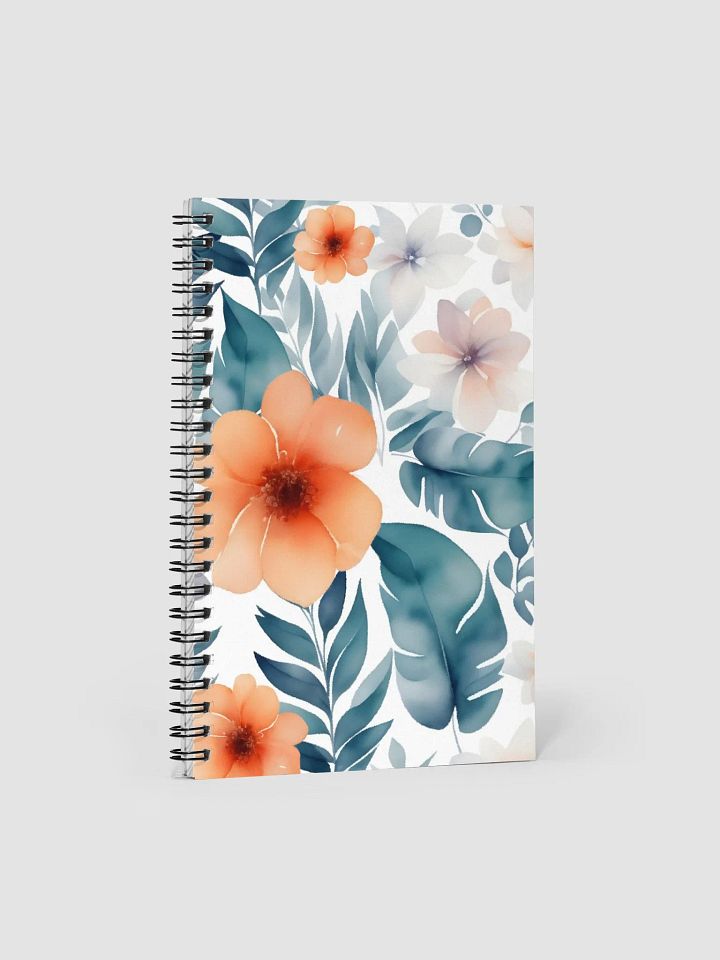 Orange Watercolor Tropical Flowers Notebook product image (1)