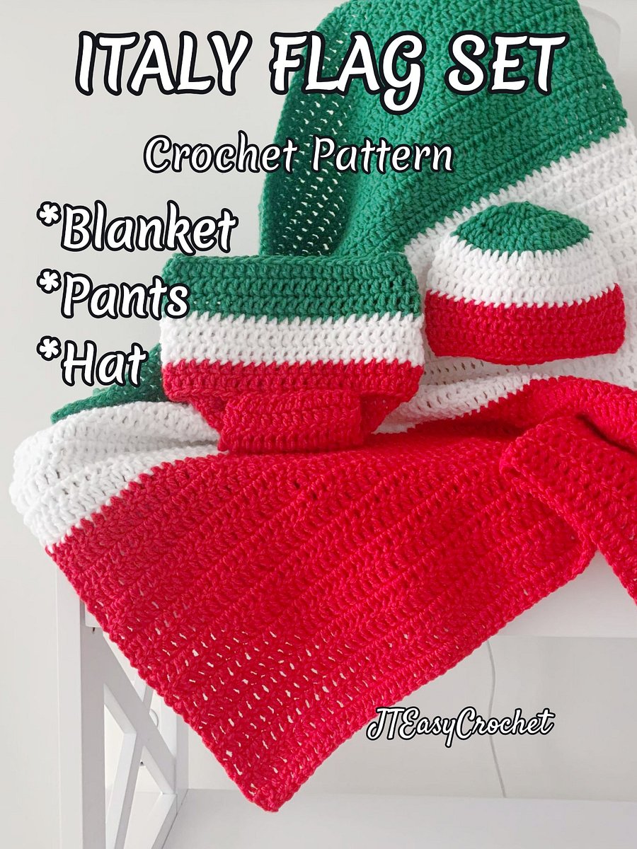 Baby Set Crochet Pattern, Blanket Beanie Pants Crochet Set, Italy Germany or French Photo Prop product image (3)