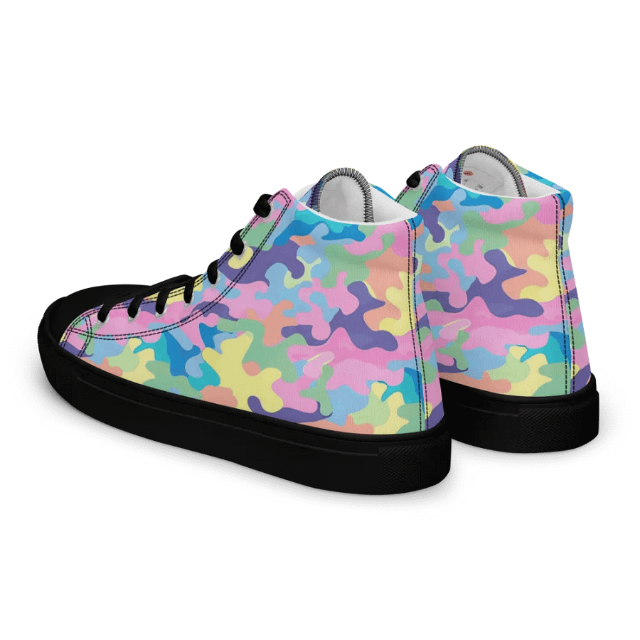 Pastel Camouflage High Top Canvas Shoes product image (4)