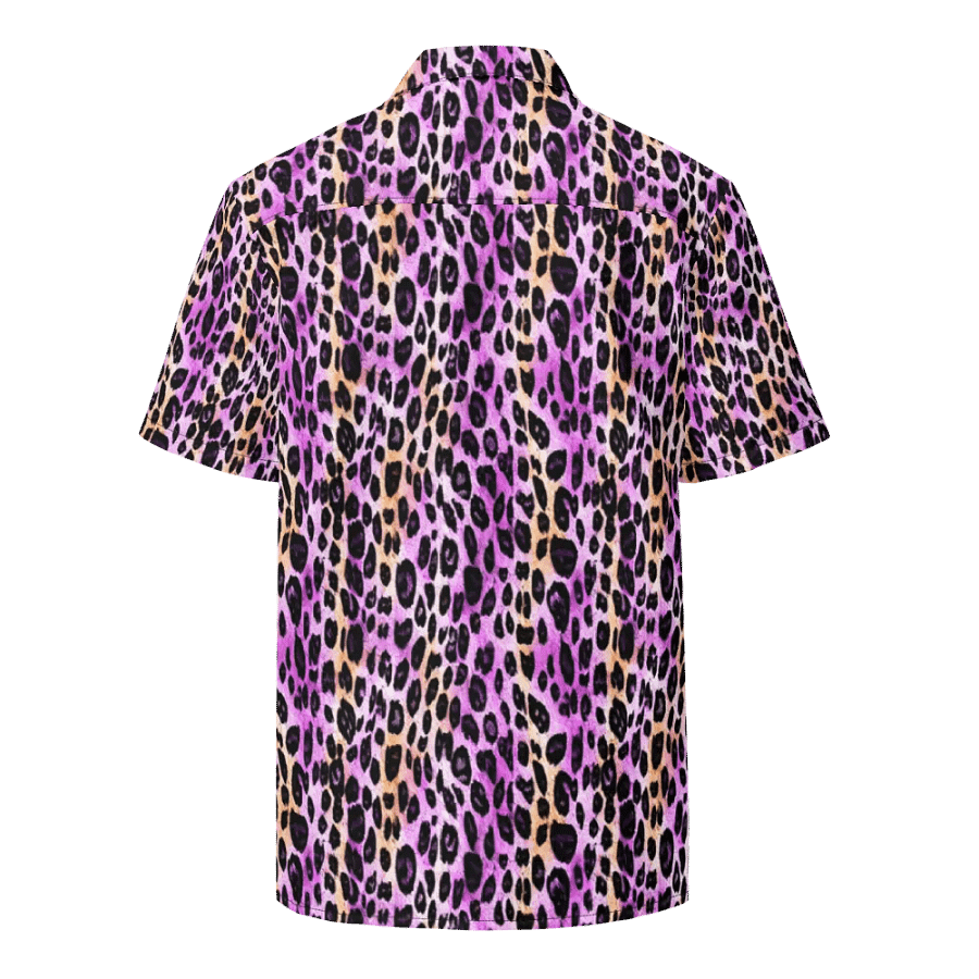 Purple Beige Leopard Hawaiian Shirt product image (2)