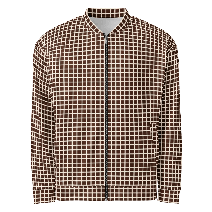 Graph Check Brown and Cream Bomber Jacket product image (1)