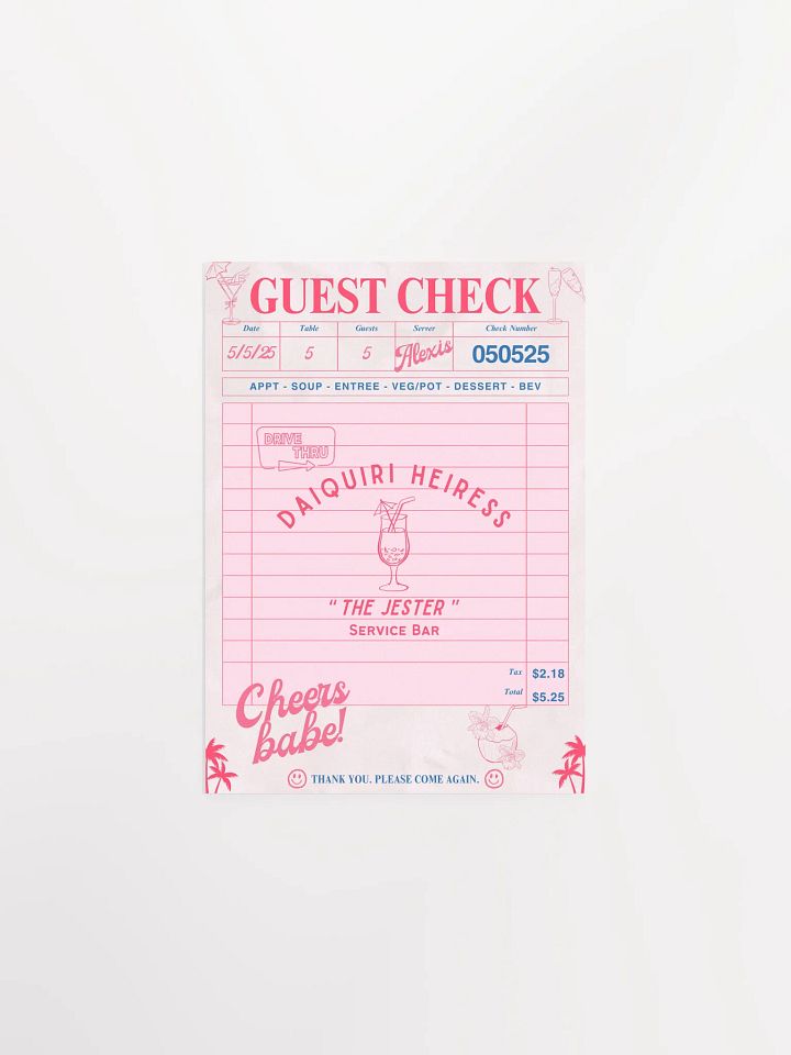 CHECK PLEASE! DAIQUIRI SUMMER PRINT product image (1)