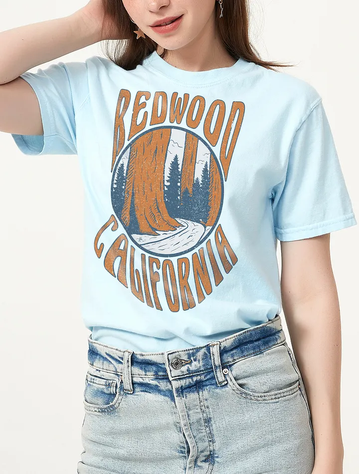 Redwood National Park, California Tee | Art Nouveau-Style Western T-Shirt for Travel and Road Trips product image (5)