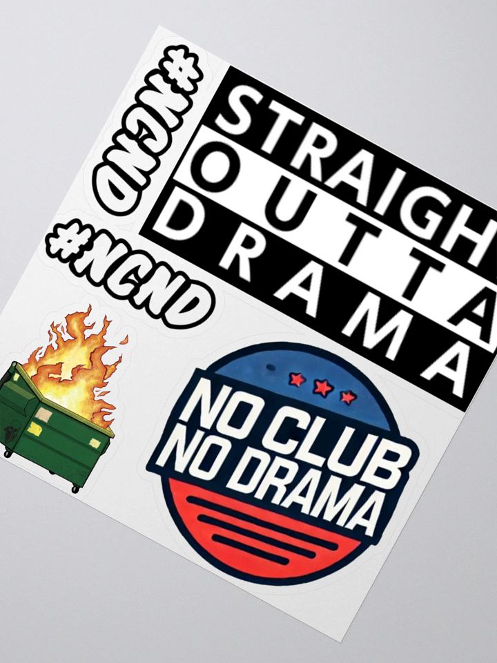 No Drama Kiss Cut Stickers product image (6)