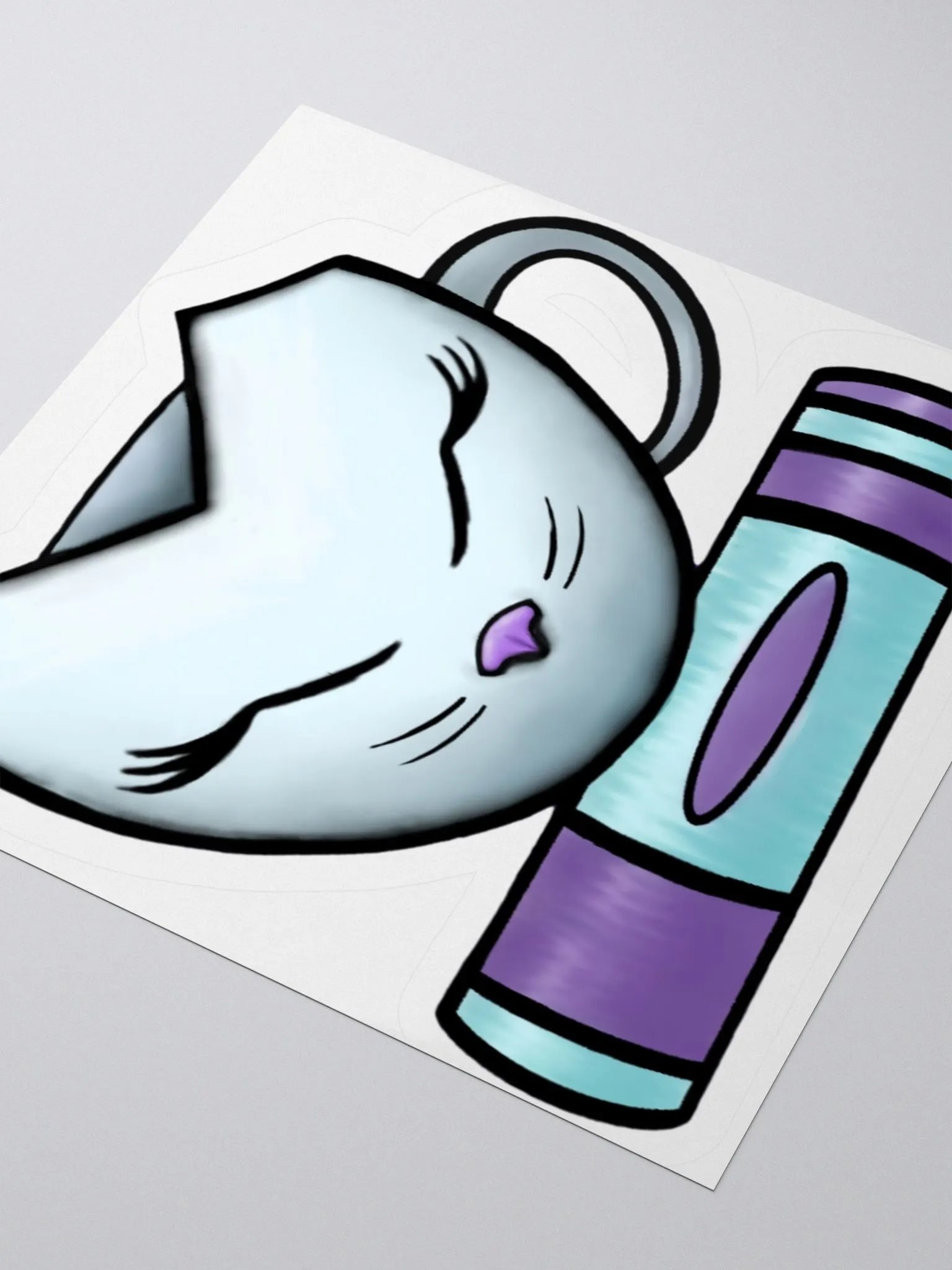 Cat Cup & Book | Sticker product image (3)