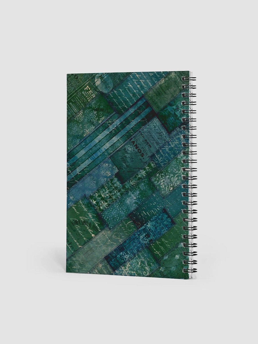 Vintage Deep Green Blue Script Notebook product image (4)
