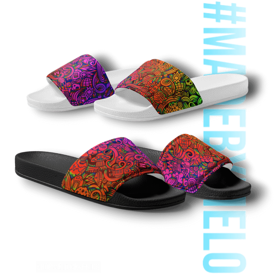 Rainbow Space Scribble - Women's Slides | #MADEBYMELO product image (6)