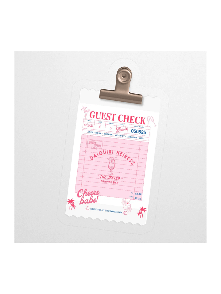 GUEST CHECK STICKER product image (2)