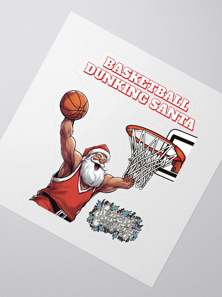 Basketball Dunking Santa Sticker product image (2)