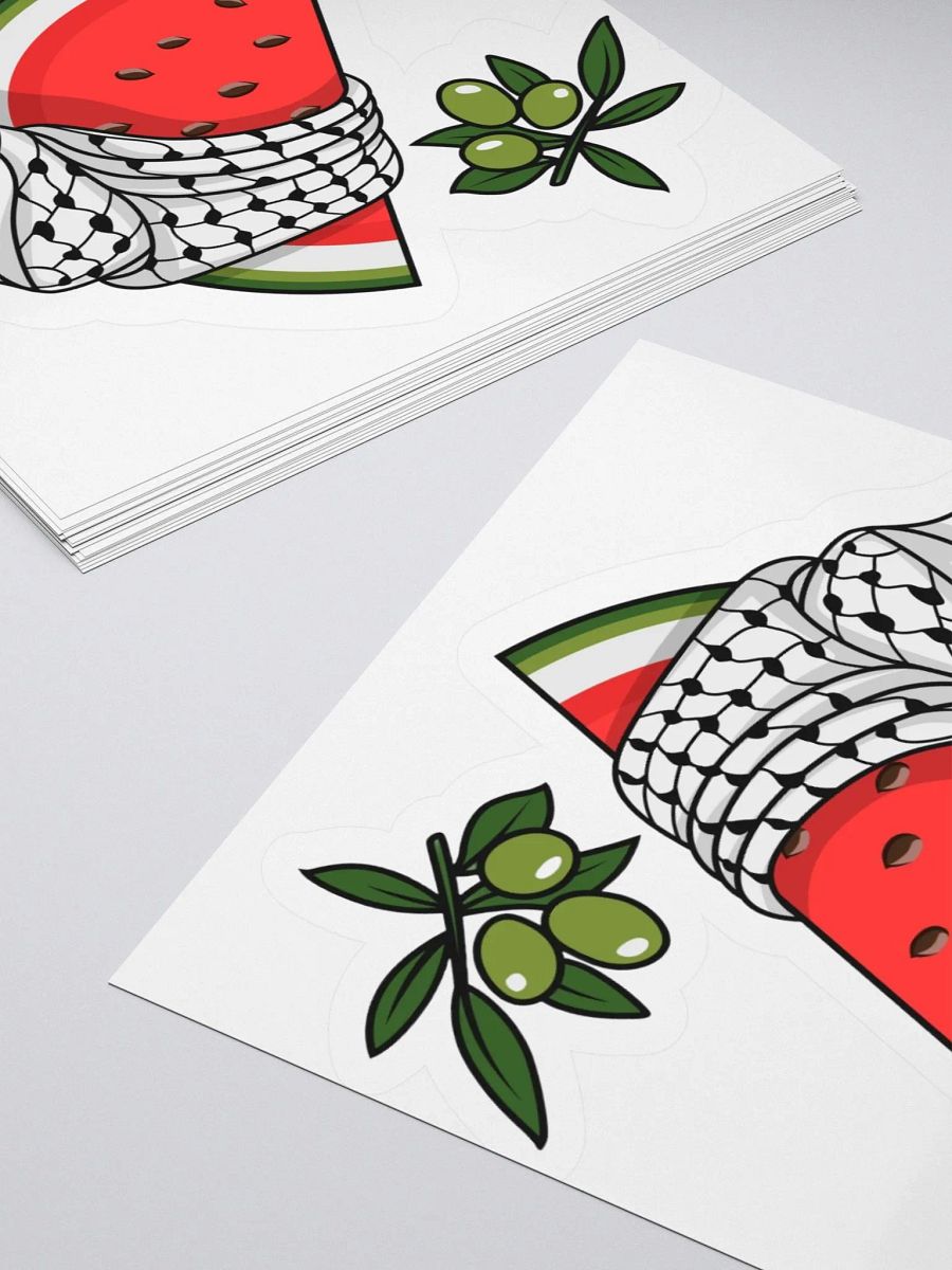 Keffiyeh Watermelon Kiss Cut Stickers product image (12)