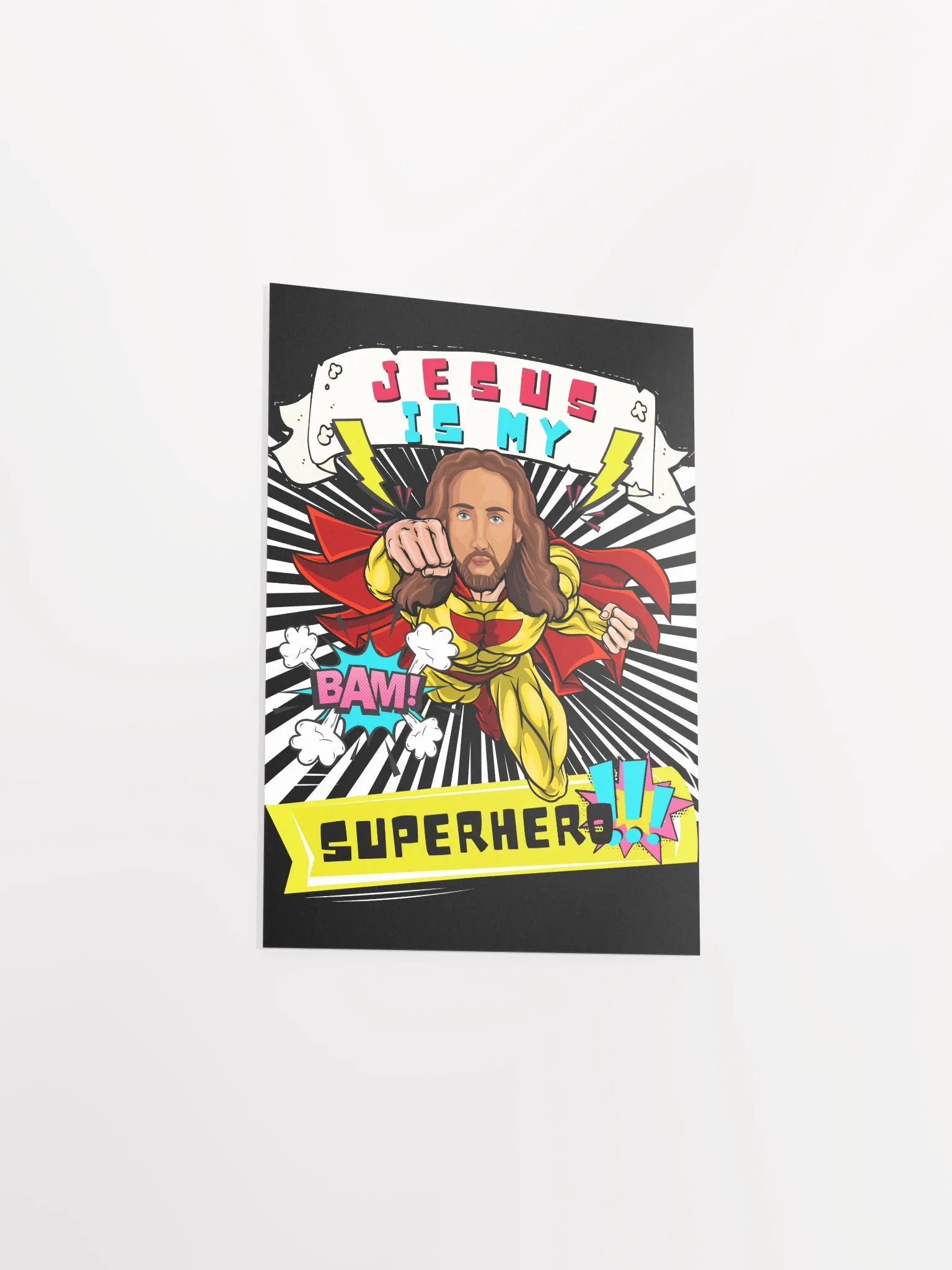 JESUS IS MY SUPERHERO- FUNNY CHRISTIAN COMIC Art Print product image (5)