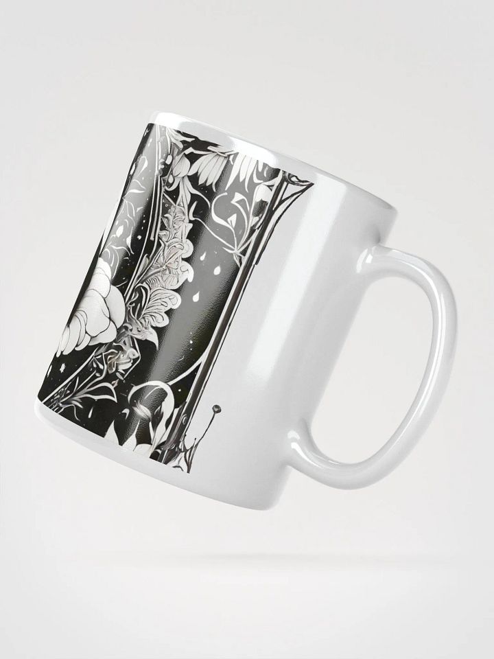 The Lord of the Clouds - Black Cat print on a Glossy White Mug product image (2)