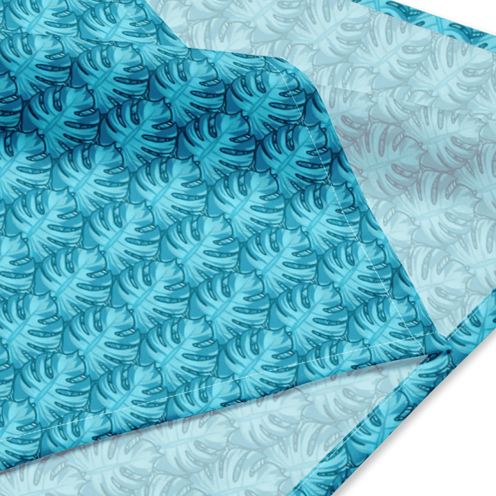 Blue Monstera Bandana product image (1)
