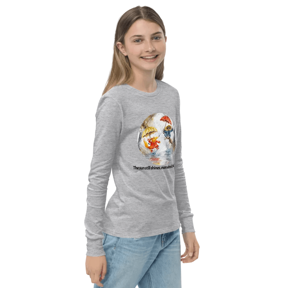 Rainy Day Tanuki & Fox-Youth Long Sleeve T-Shirt product image (5)