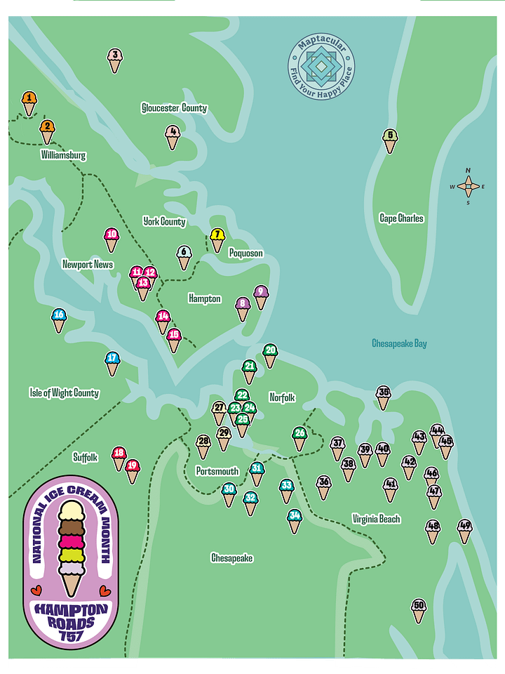 757 Ice Cream Map - Instant Digital Download product image (1)