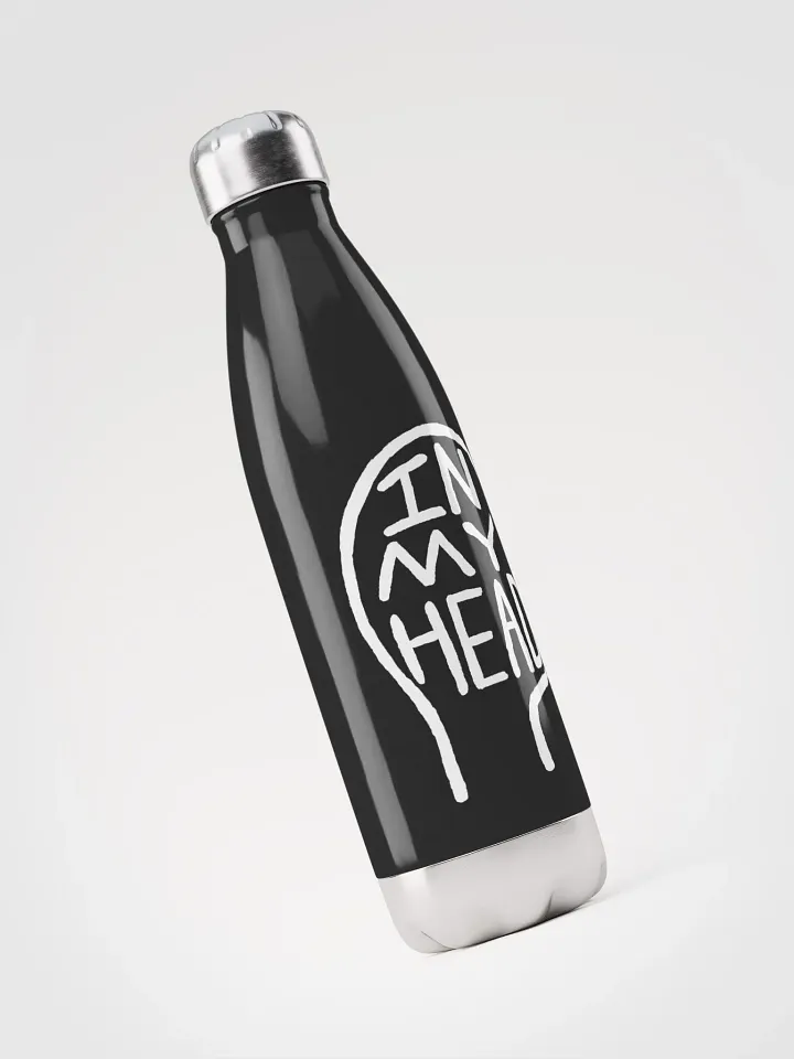 In My Head (white design) stainless steel water bottle product image (1)