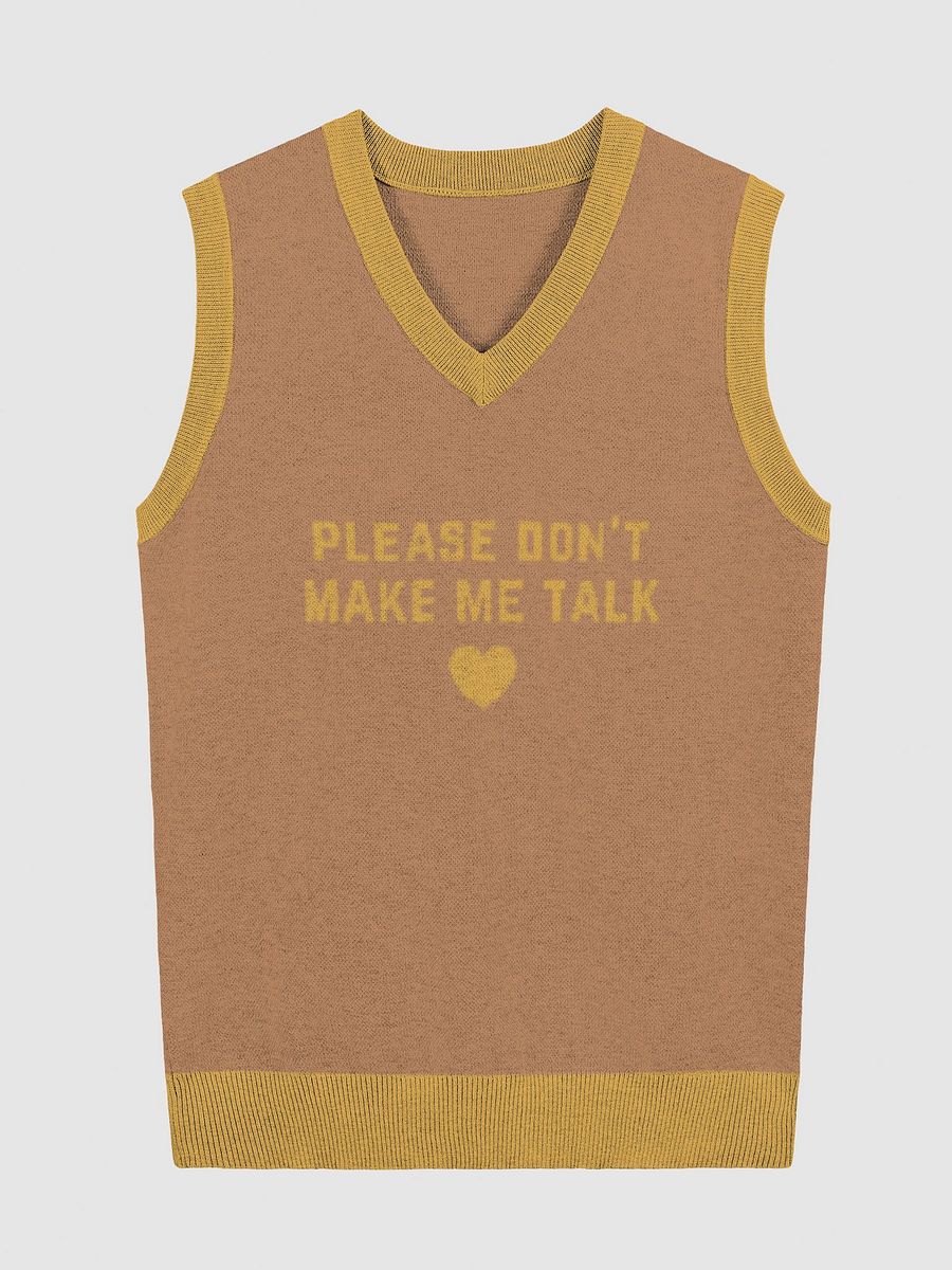 PLEASE DON'T MAKE ME TALK (duotone orange) knitwear vest product image (1)