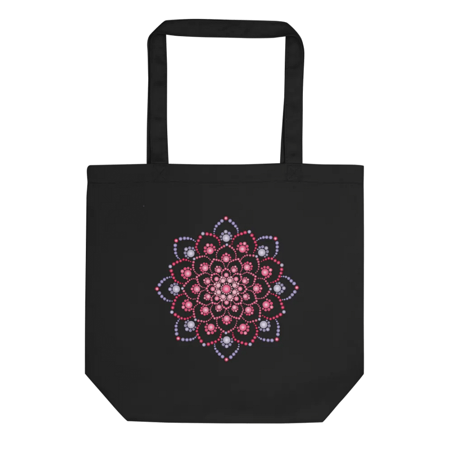 Purple and Pink Dot Mandala Eco-Friendly Organic Tote Bag product image (3)