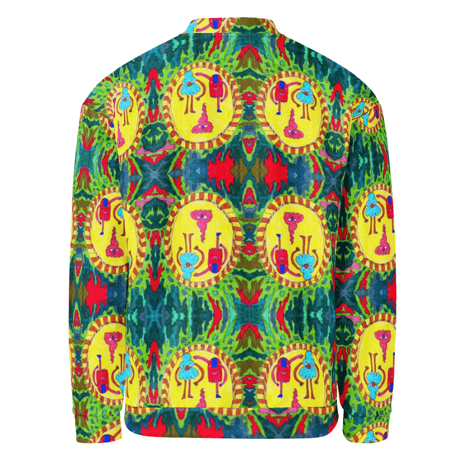 Abstract Doodle Folk Unisex Bomber Jacket product image (7)