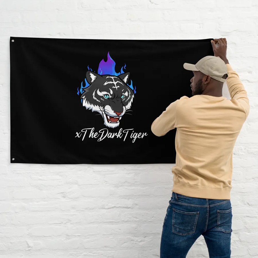Fierce Tiger Flames Flag product image (11)