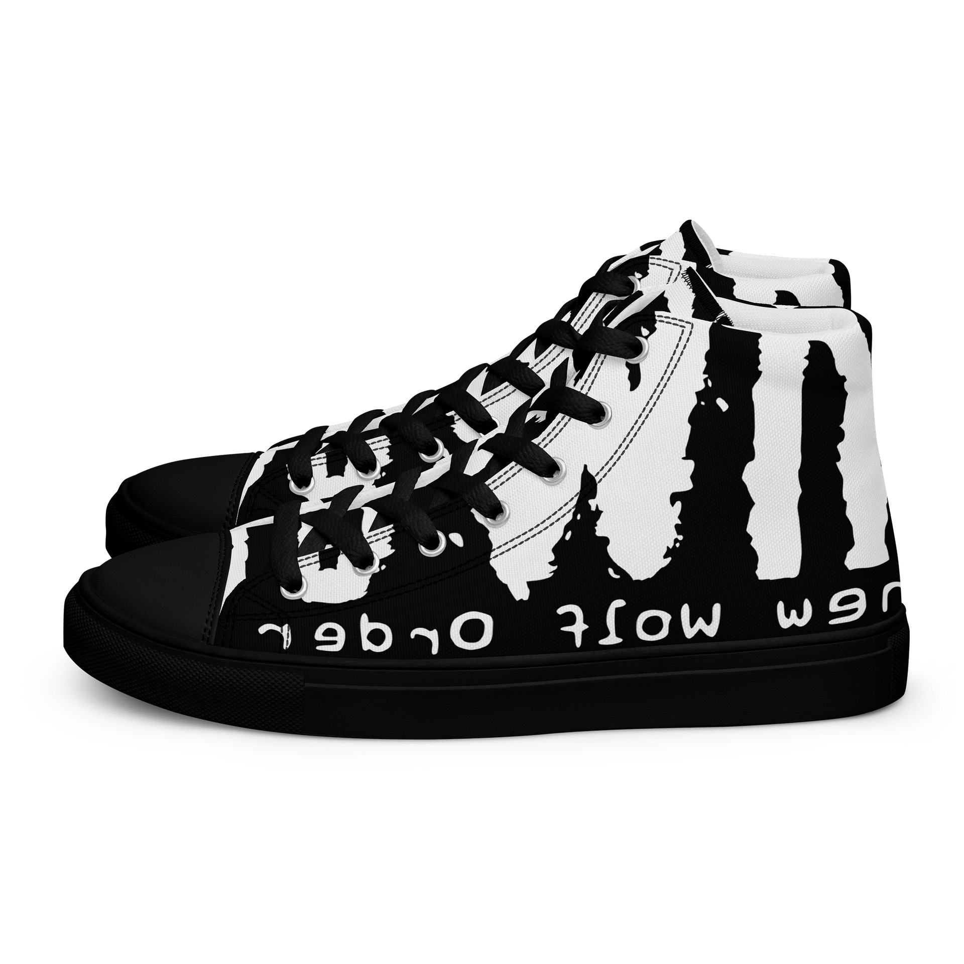 nWo Distressed Logo Men’s High Top product image (2)