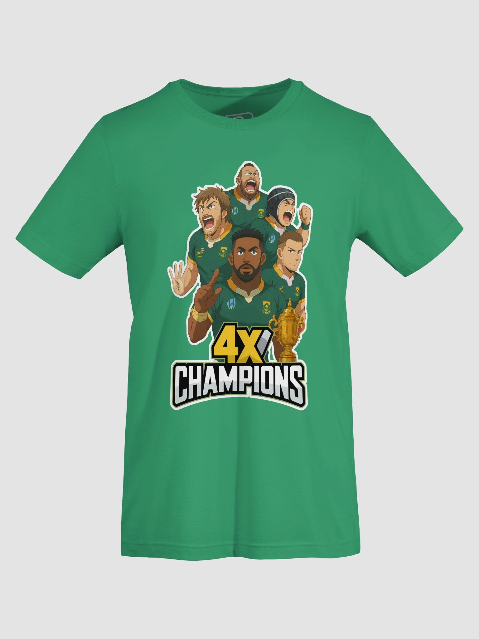 Springboks Anime-Style 4x Champions Rugby T-Shirt product image (6)