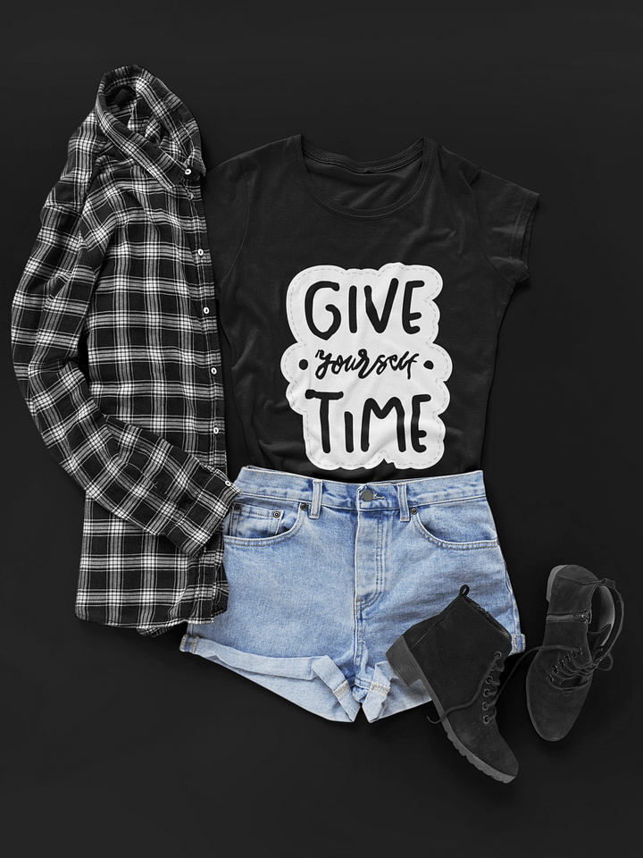 Give Yourself Time Black Unisex T-Shirt product image (1)