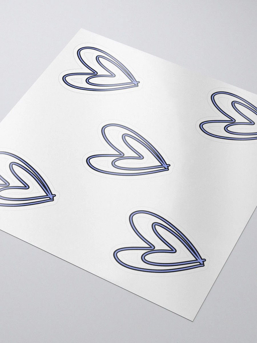 5 Large Double Heart Stickers product image (3)
