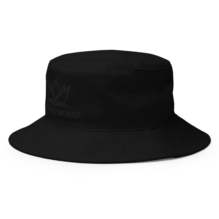 Bearded Woodz Black Bucket Hat (Black Embroidery) product image (2)