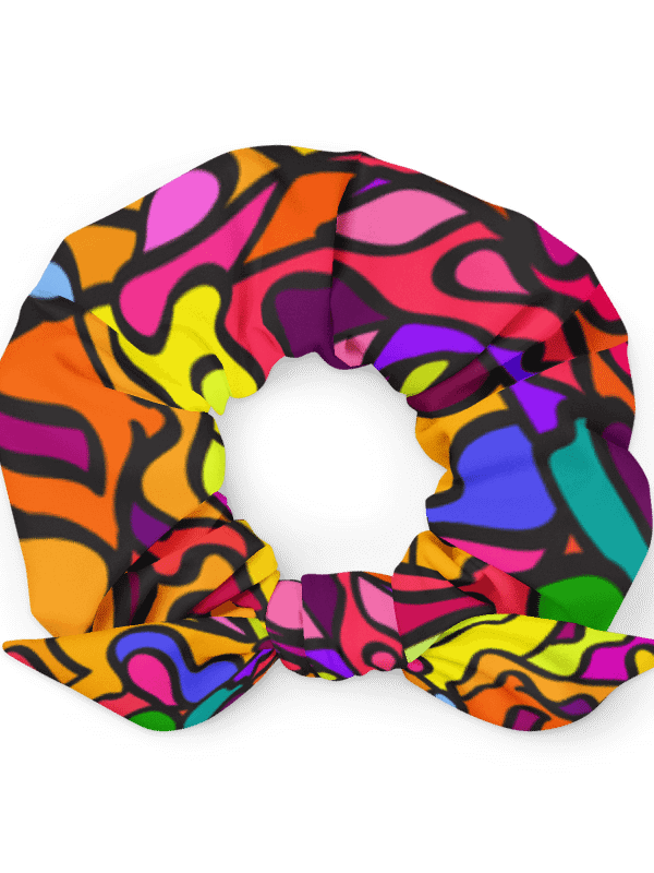 Vibrant Harmony All-Over Print Scrunchie - Wave at Sunset product image (6)