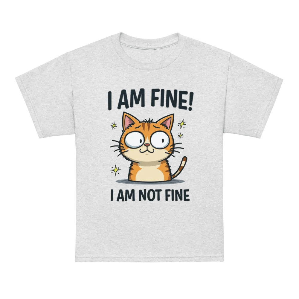 Nervous Cat Youth Moisture-Wicking Tee product image (40)