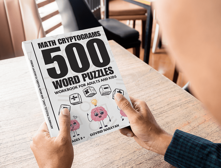 500 Math Cryptograms Word Puzzles Workbook for Adults and Kids | Ebook | Printable PDF product image (4)