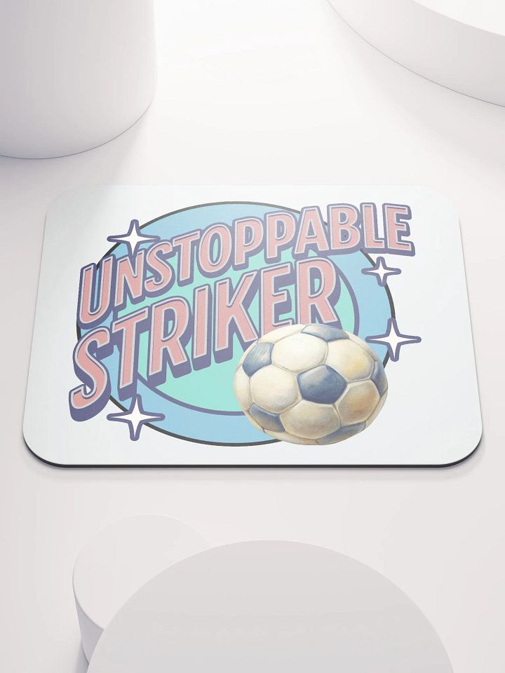 Unstoppable Striker Soccer Mouse Pad product image (1)