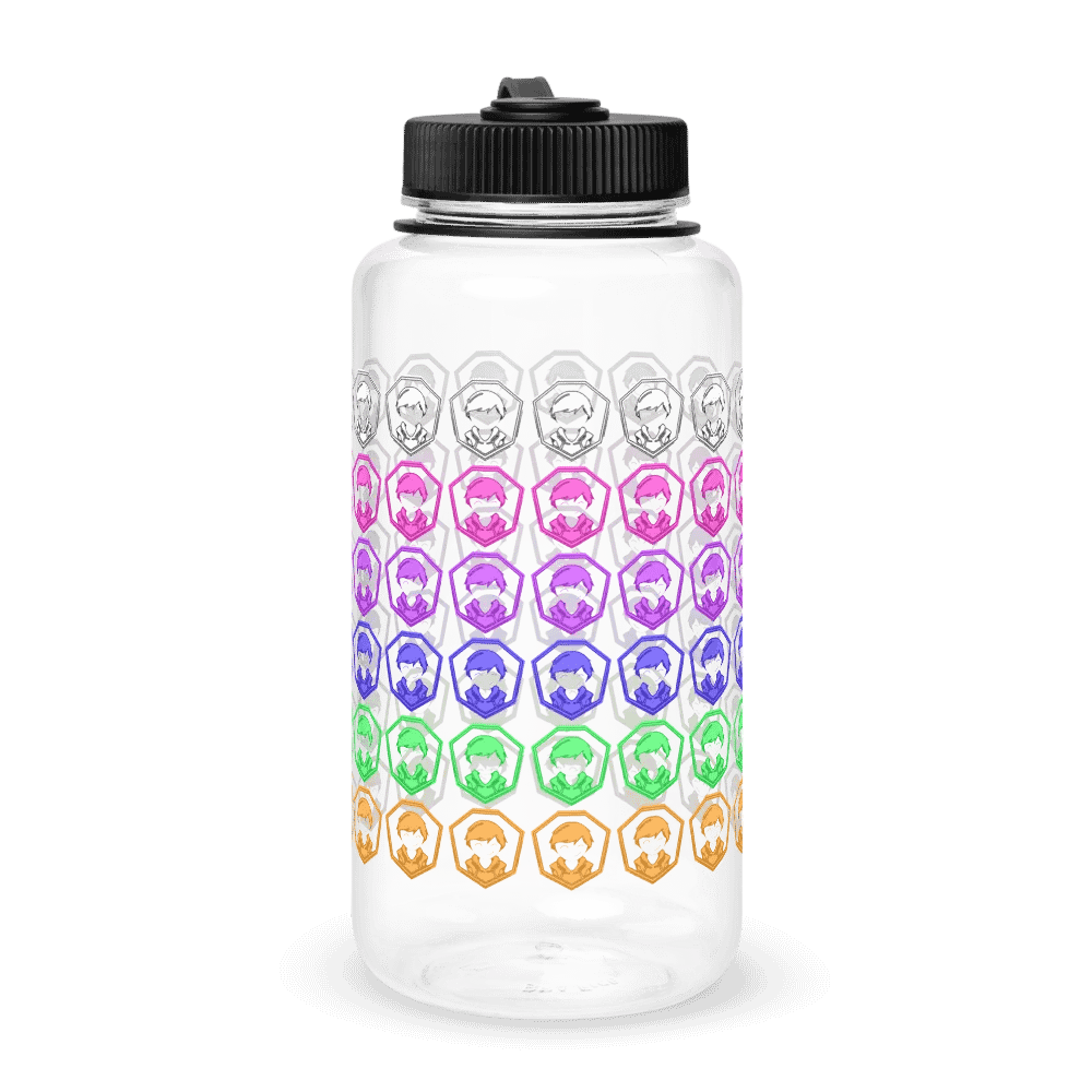 mythcafe sub badge water bottle product image (3)