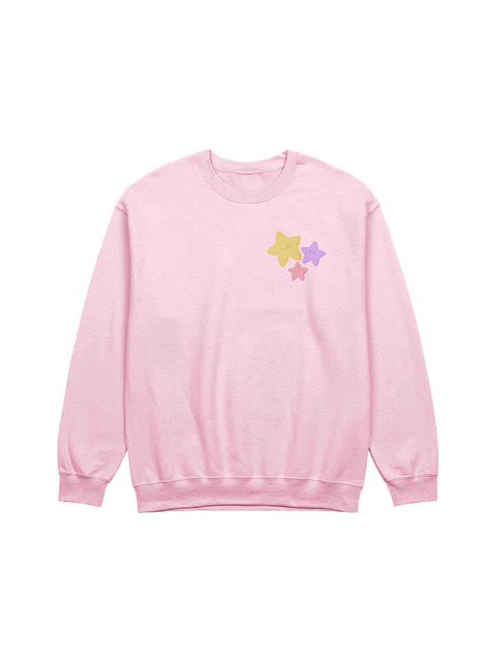 little stars crewneck sweatshirt (pink) product image (1)