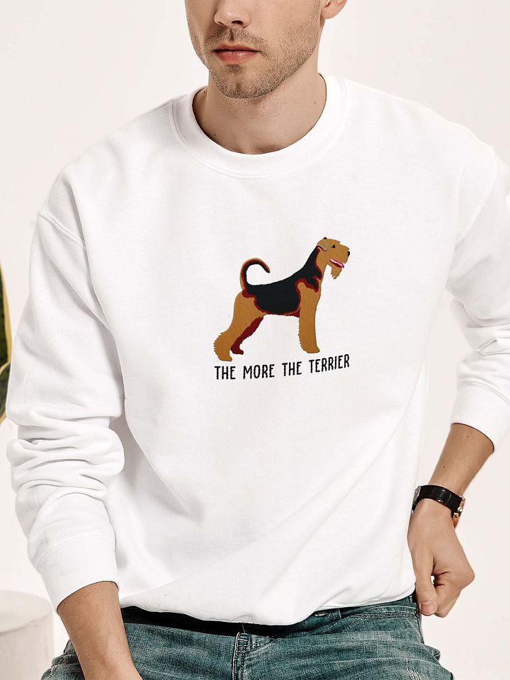 The More the Terrier Sweatshirt (Embroidered) of an Airedale Terrier product image (2)