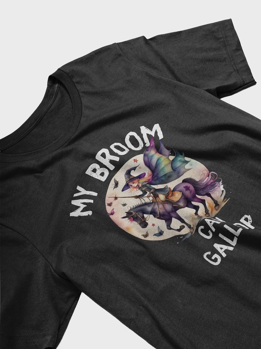 My Broom Can Gallop Funny Witch Horse Halloween T-Shirt product image (3)