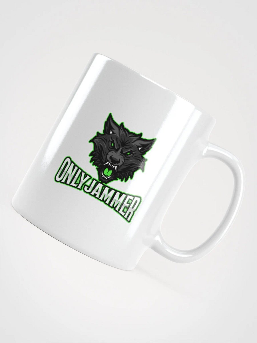 Fierce Wolf Emblem White Glossy Mug product image (11)