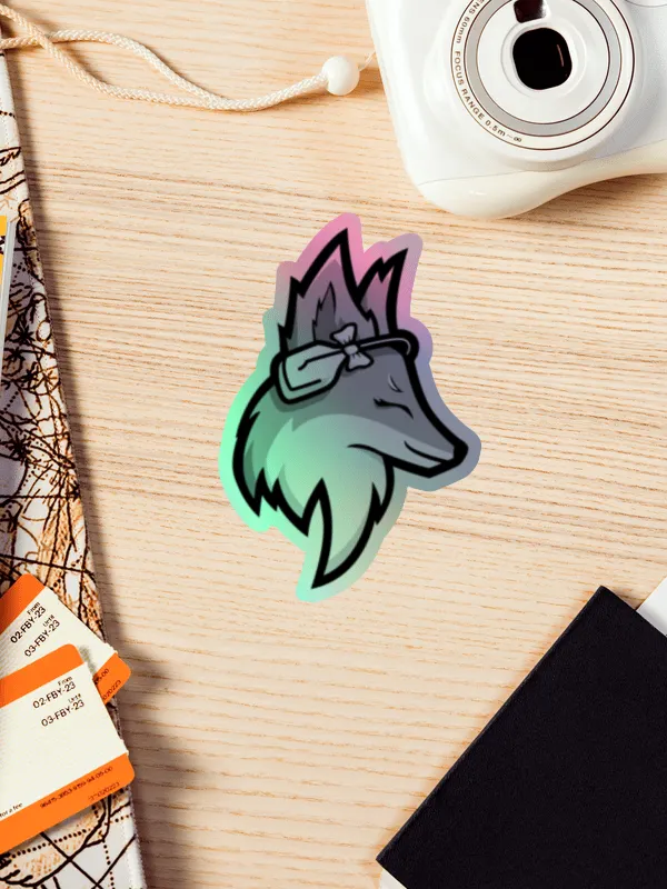 Smol Foxy Mandy Logo Holographic Sticker product image (1)