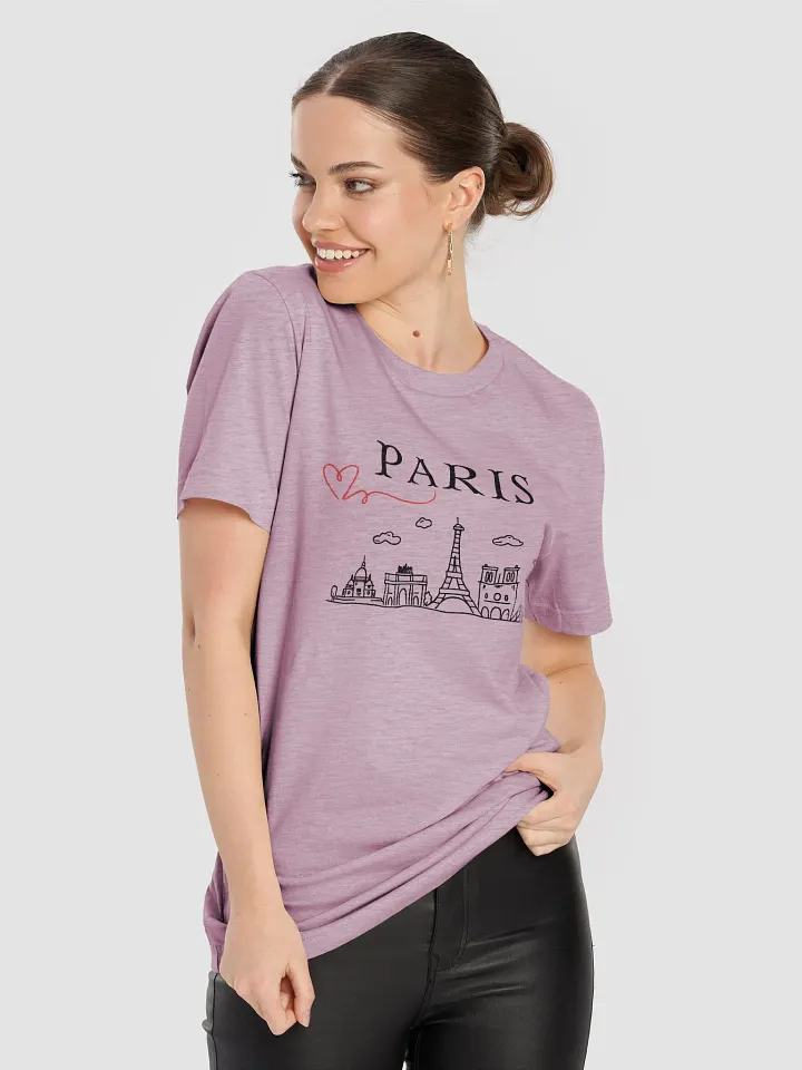 Love Paris Ultimate Comfort T-Shirt with Paris Monuments product image (1)