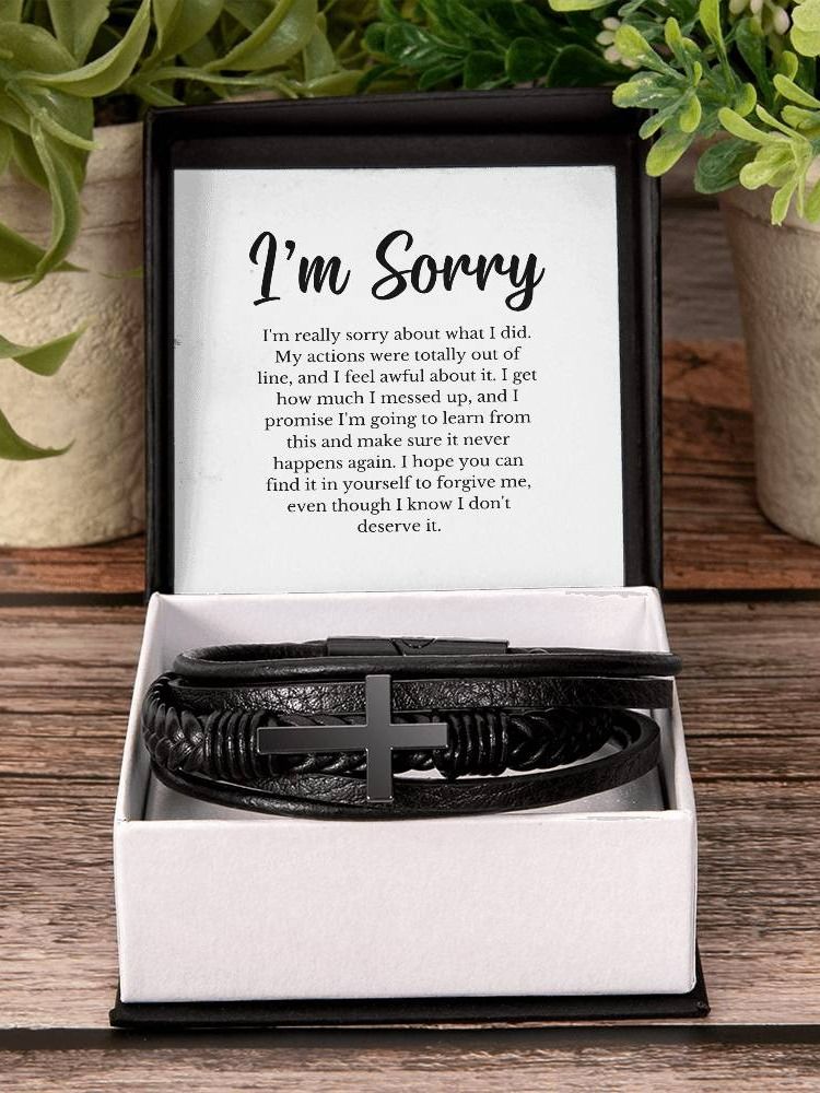 I'm Sorry Cross Bracelet - Please Forgive Me product image (3)