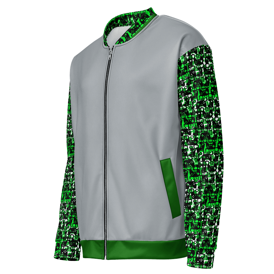 Experience Stories Unisex Bomber Jacket (Green, Gray, and Black) product image (3)