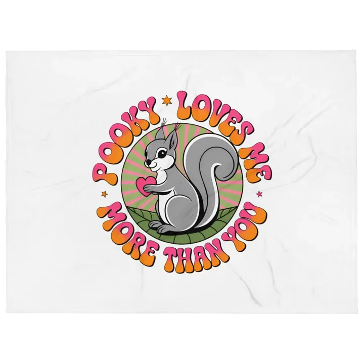 Ultra soft and plushy blanket: Pooky loves me more than you, 70s product image (1)