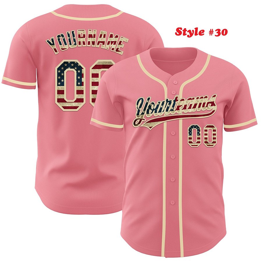 Authentic Baseball Jersey, Custom Baseball Jersey, Personalized Sport Jersey, Colorful, Flowers, Number, Special Logo Custom product image (7)