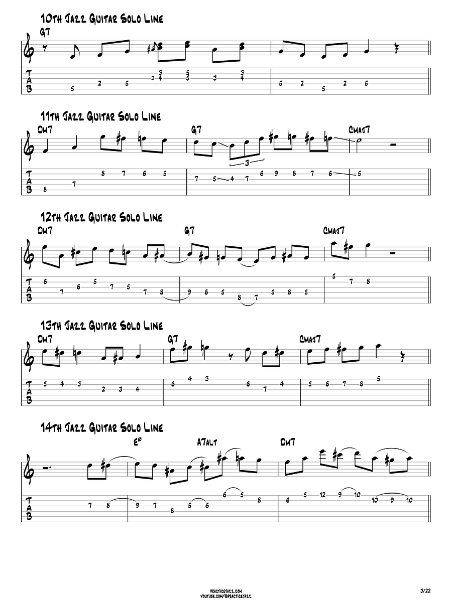 Jazz Guitar Lick 1000 – Vol.1: The First 100 (Guitar Pro + PDF + TAB) product image (3)