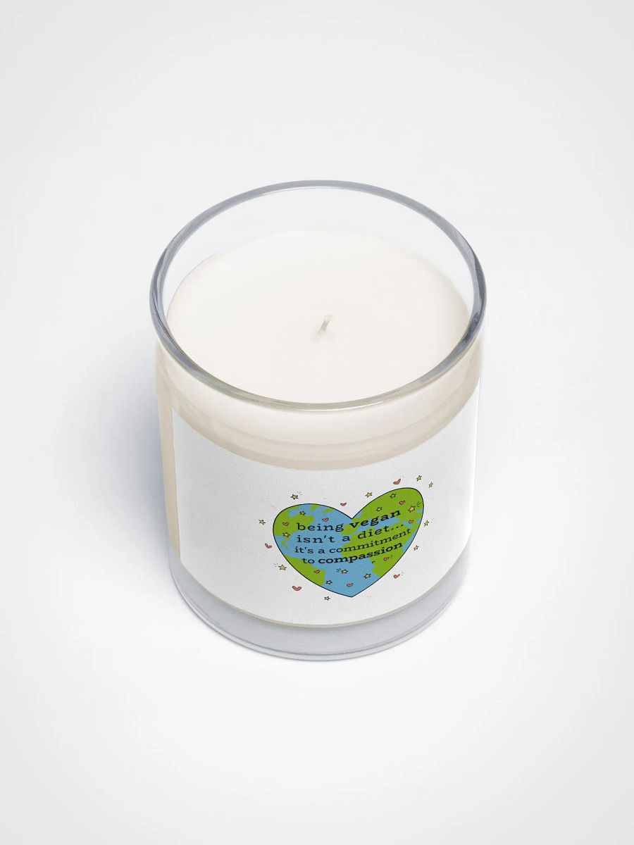 “Being Vegan is not a Diet” Soy Wax Glass Jar Candle product image (3)