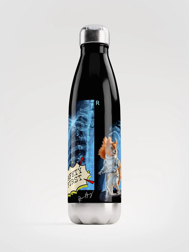 Safety First stainless steel drinking bottle with real authentic X-ray product image (1)