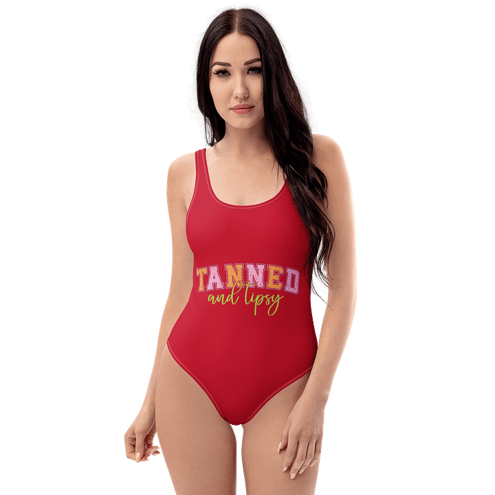 TANNED and tipsy All-Over Print Swimsuit product image (1)