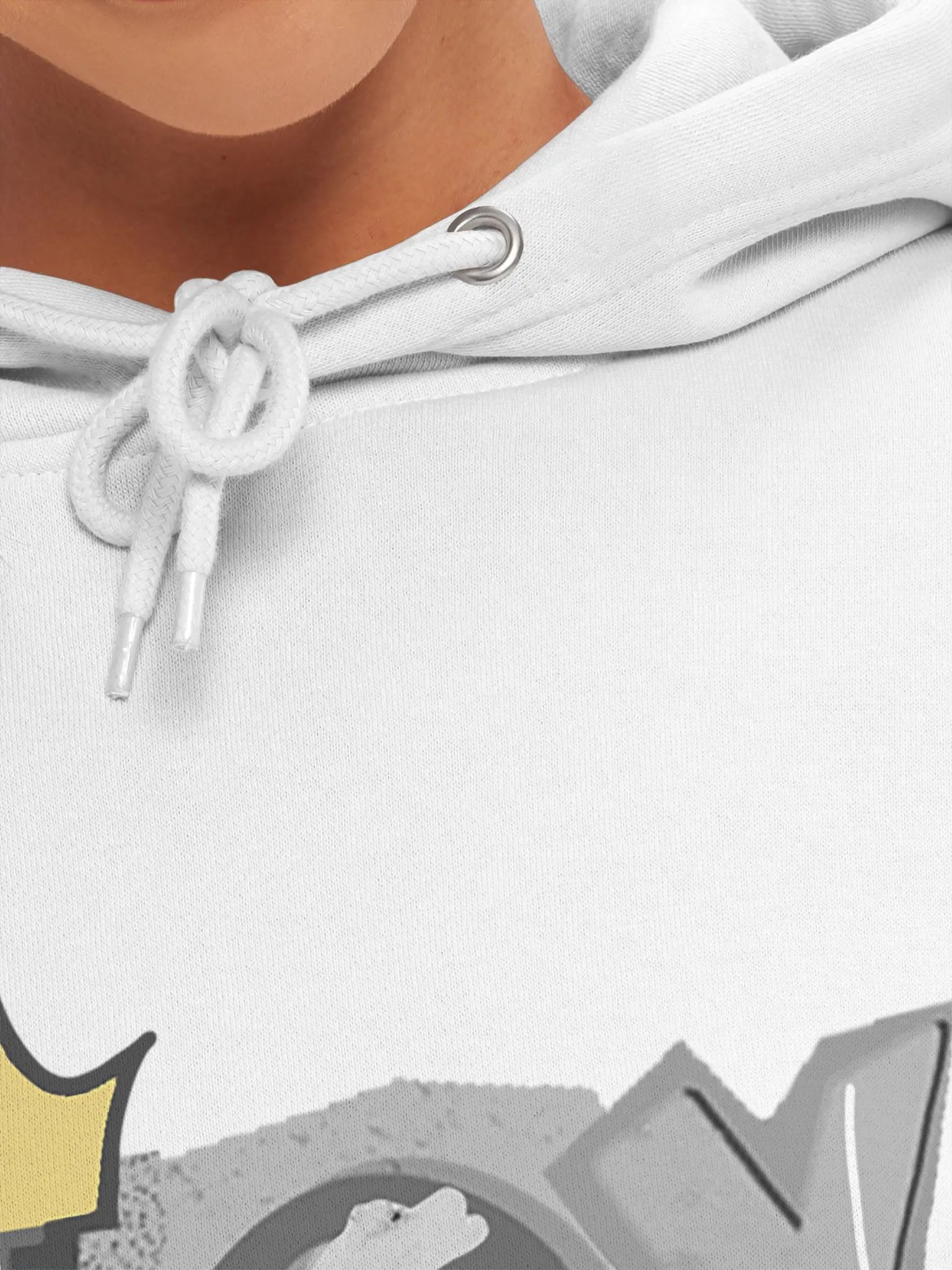 JOY Monochrome White Hoodie product image (7)