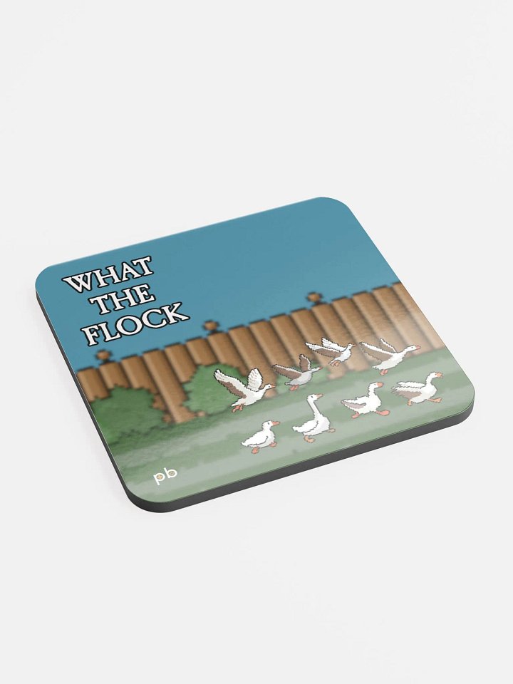 What the Flock Pixel-Art Goose Coaster product image (1)